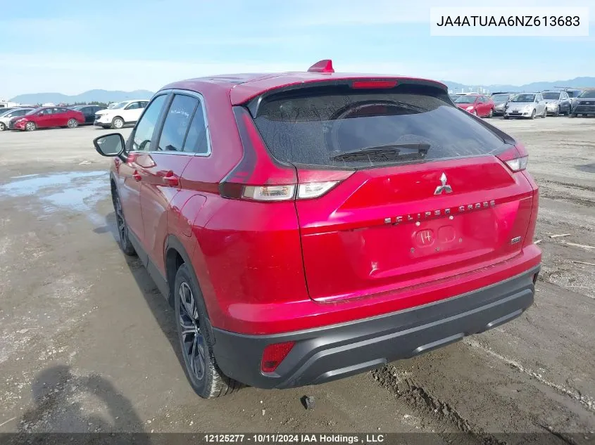 2022 Mitsubishi Eclipse Cross VIN: JA4ATUAA6NZ613683 Lot: 12125277