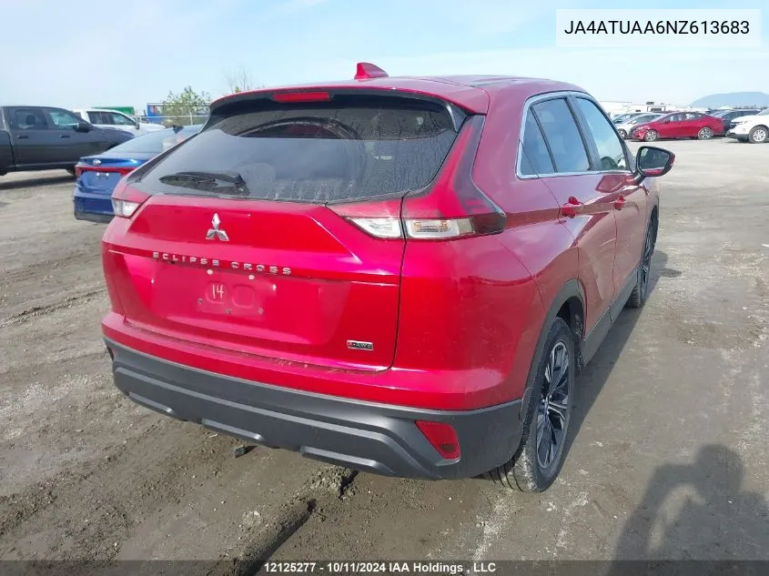 2022 Mitsubishi Eclipse Cross VIN: JA4ATUAA6NZ613683 Lot: 12125277