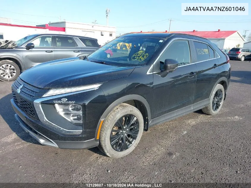 2022 Mitsubishi Eclipse Cross Le VIN: JA4ATVAA7NZ601046 Lot: 12129887