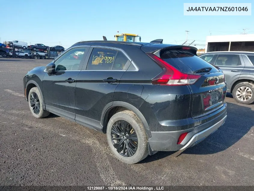 2022 Mitsubishi Eclipse Cross Le VIN: JA4ATVAA7NZ601046 Lot: 12129887