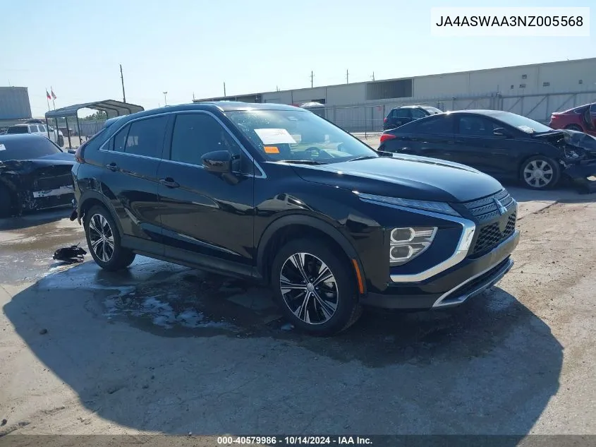 JA4ASWAA3NZ005568 2022 Mitsubishi Eclipse Cross Se/Se Special Edition/Sel/Sel Special Edition