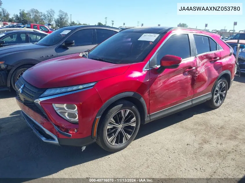 2022 Mitsubishi Eclipse Cross Se/Se Special Edition/Sel/Sel Special Edition VIN: JA4ASWAAXNZ053780 Lot: 40716070