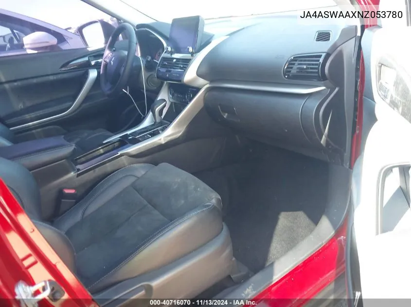 2022 Mitsubishi Eclipse Cross Se/Se Special Edition/Sel/Sel Special Edition VIN: JA4ASWAAXNZ053780 Lot: 40716070