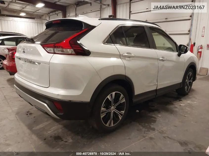 JA4ASWAA9NZ023167 2022 Mitsubishi Eclipse Cross Se/Se Special Edition/Sel/Sel Special Edition