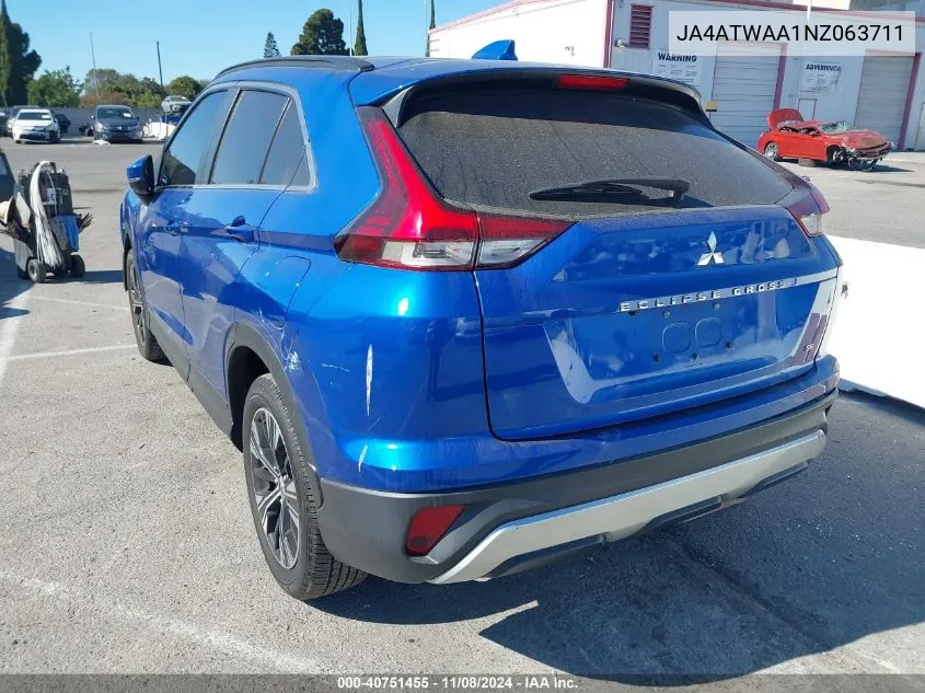 2022 Mitsubishi Eclipse Cross Se /Se Special Edition /Sel /Sel Special Edition VIN: JA4ATWAA1NZ063711 Lot: 40751455