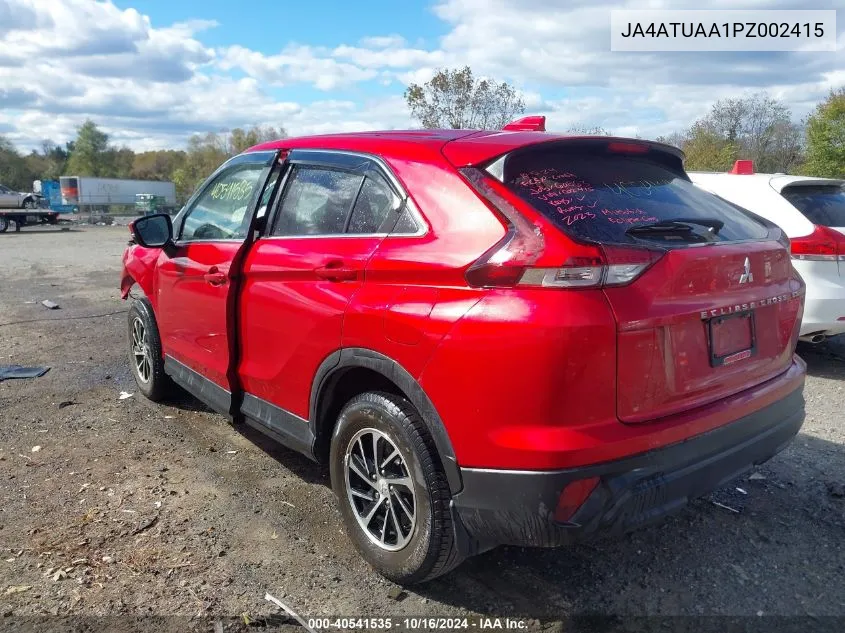 2023 Mitsubishi Eclipse Cross Es VIN: JA4ATUAA1PZ002415 Lot: 40541535