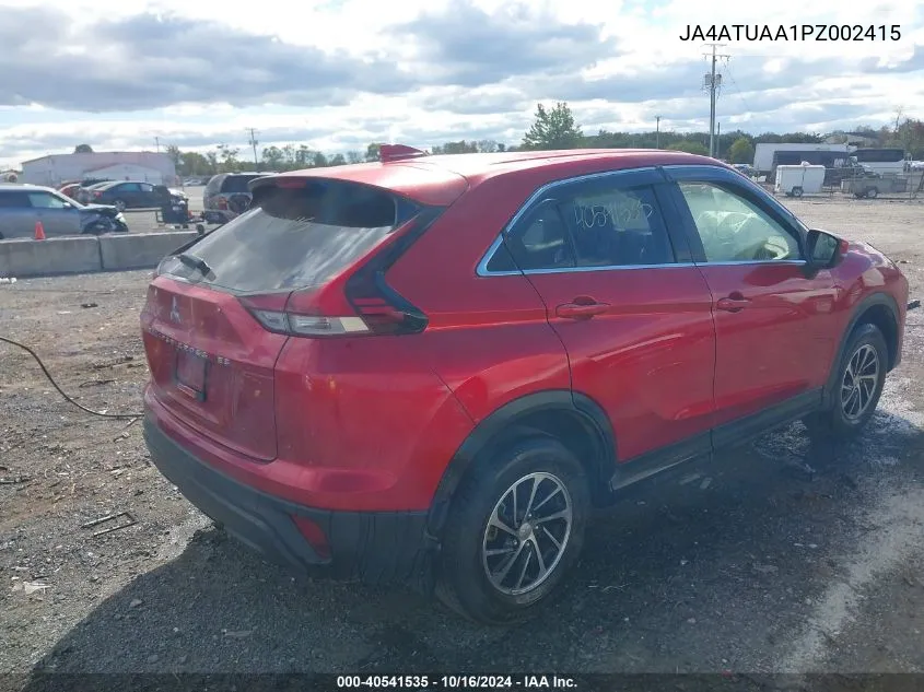 2023 Mitsubishi Eclipse Cross Es VIN: JA4ATUAA1PZ002415 Lot: 40541535