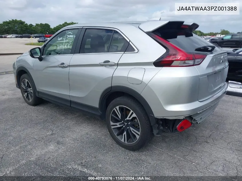 2023 Mitsubishi Eclipse Cross Se /Sel VIN: JA4ATWAA3PZ001388 Lot: 40793076