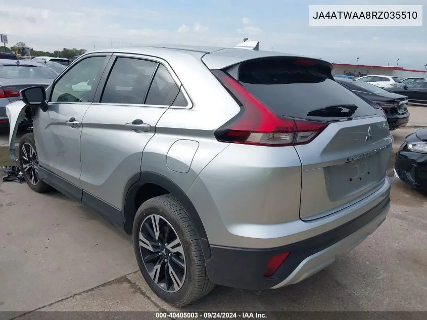 2024 Mitsubishi Eclipse Cross Se S-Awc/Sel S-Awc VIN: JA4ATWAA8RZ035510 Lot: 40405003