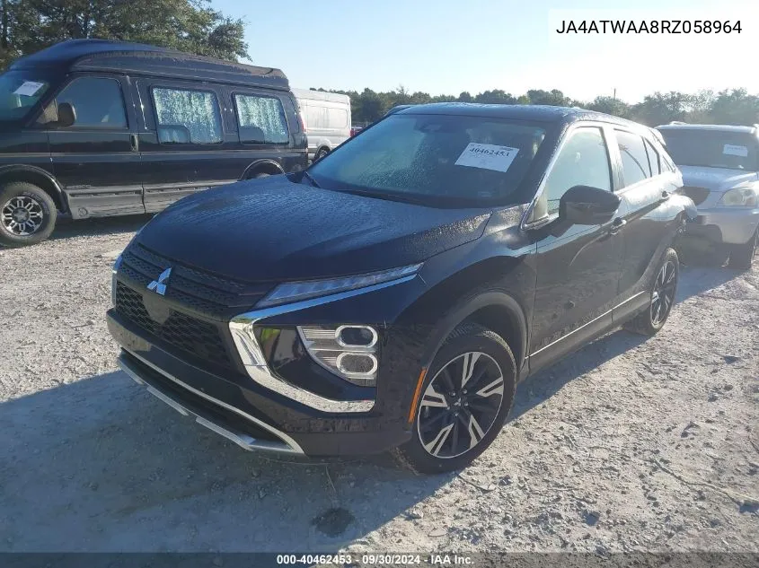 2024 Mitsubishi Eclipse Cross Se/Sel VIN: JA4ATWAA8RZ058964 Lot: 40665904