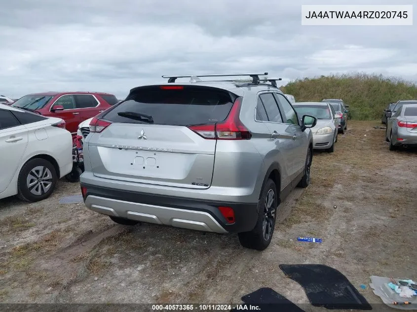 2024 Mitsubishi Eclipse Cross Se VIN: JA4ATWAA4RZ020745 Lot: 40573365