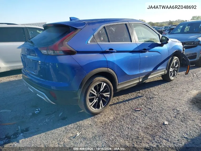 JA4ATWAA6RZ048692 2024 Mitsubishi Eclipse Cross Se /Sel