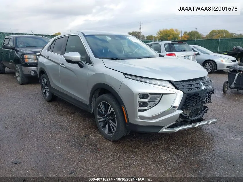 2024 Mitsubishi Eclipse Cross Se /Sel VIN: JA4ATWAA8RZ001678 Lot: 40716274