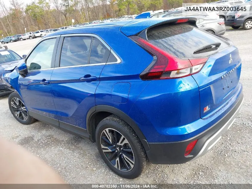 2024 Mitsubishi Eclipse Cross Se VIN: JA4ATWAA3RZ003645 Lot: 40782350