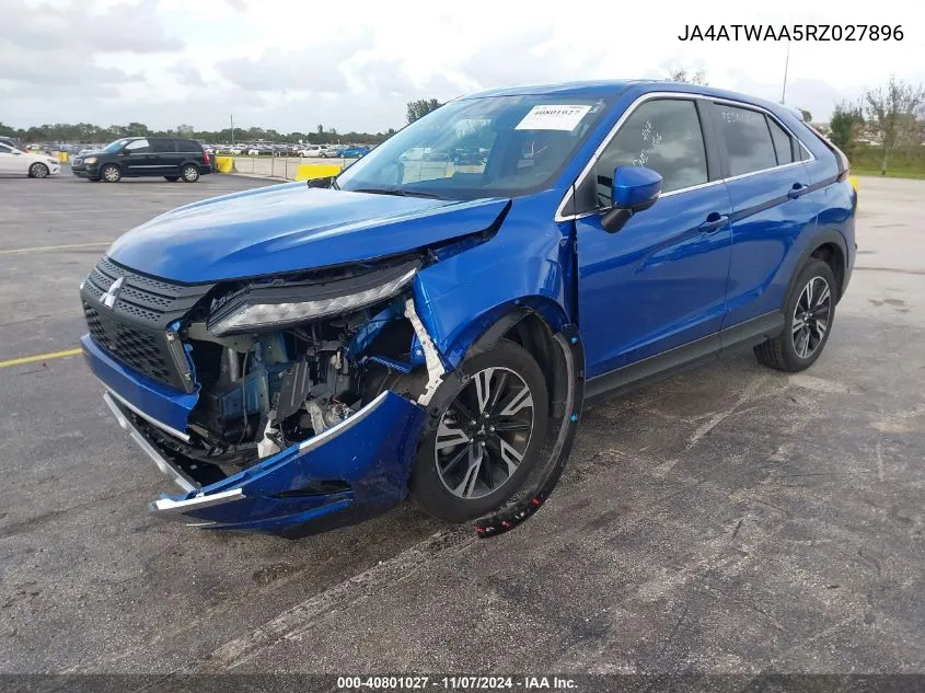 2024 Mitsubishi Eclipse Cross Se /Sel VIN: JA4ATWAA5RZ027896 Lot: 40801027