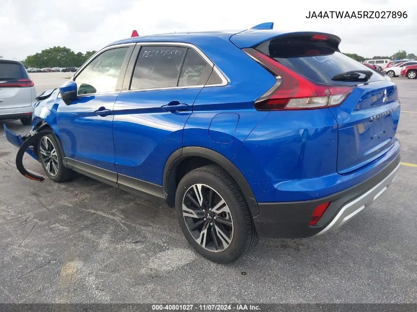 2024 Mitsubishi Eclipse Cross Se /Sel VIN: JA4ATWAA5RZ027896 Lot: 40801027