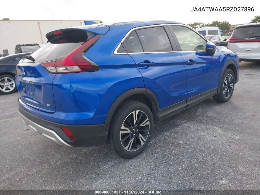 2024 Mitsubishi Eclipse Cross Se /Sel VIN: JA4ATWAA5RZ027896 Lot: 40801027