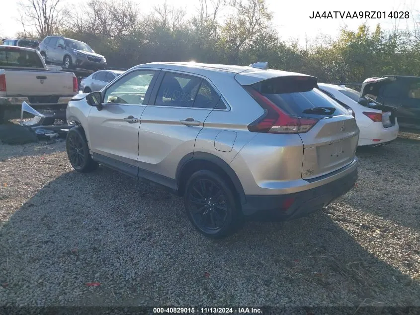 2024 Mitsubishi Eclipse Cross Le VIN: JA4ATVAA9RZ014028 Lot: 40829015