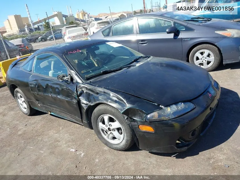 4A3AK34Y6WE001856 1998 Mitsubishi Eclipse Rs