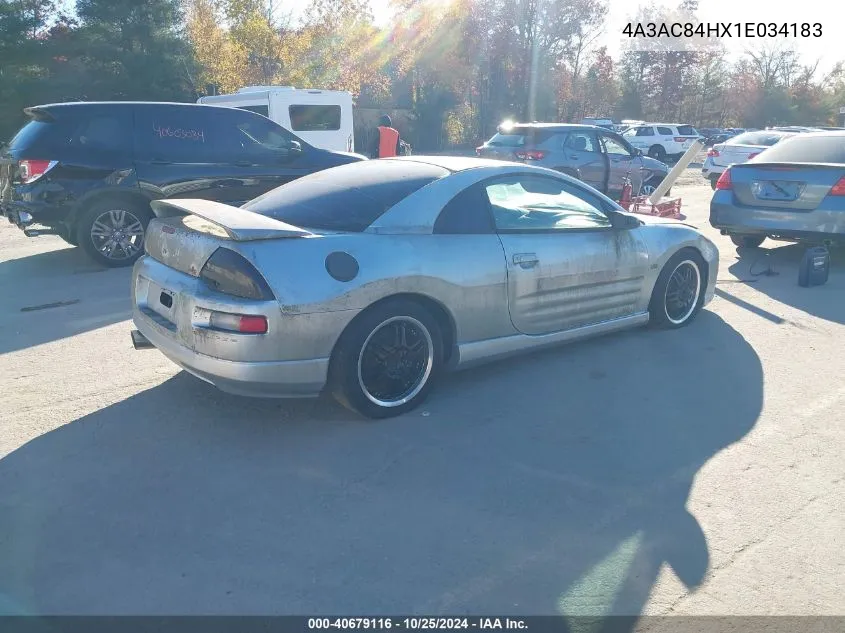 2001 Mitsubishi Eclipse Gt VIN: 4A3AC84HX1E034183 Lot: 40679116