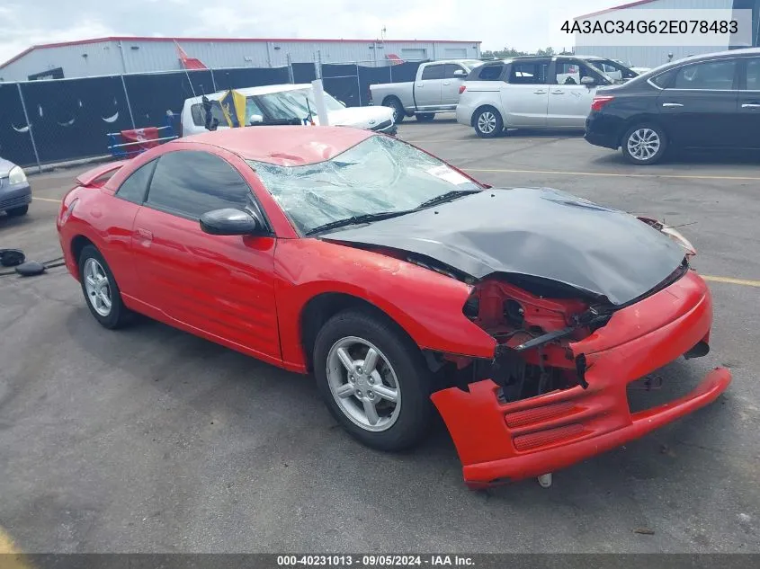 4A3AC34G62E078483 2002 Mitsubishi Eclipse Rs