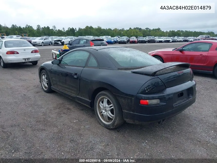 2002 Mitsubishi Eclipse Gt/Gt W/Premium Pkg VIN: 4A3AC84H02E014879 Lot: 40289516