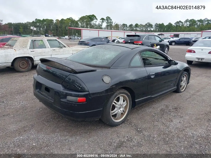 2002 Mitsubishi Eclipse Gt/Gt W/Premium Pkg VIN: 4A3AC84H02E014879 Lot: 40289516