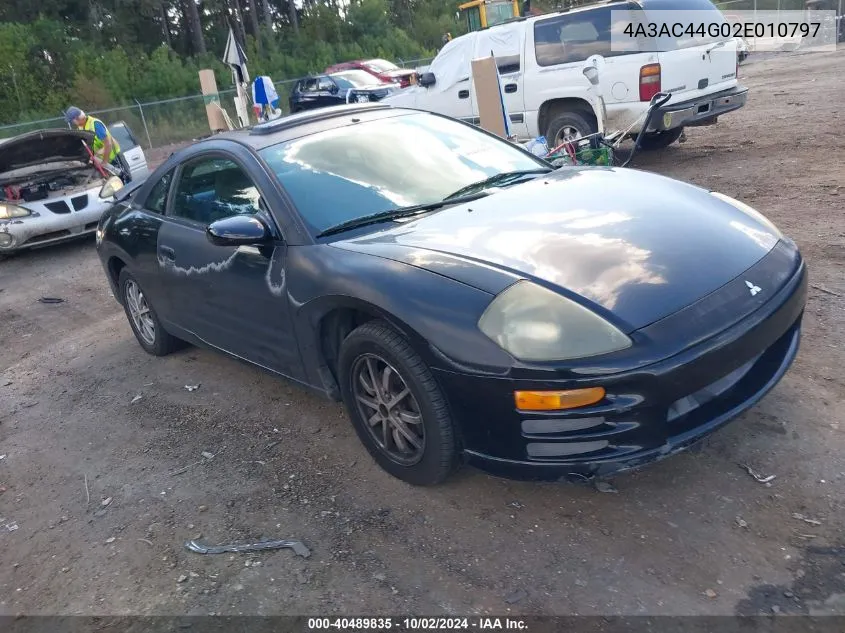 2002 Mitsubishi Eclipse Gs VIN: 4A3AC44G02E010797 Lot: 40489835