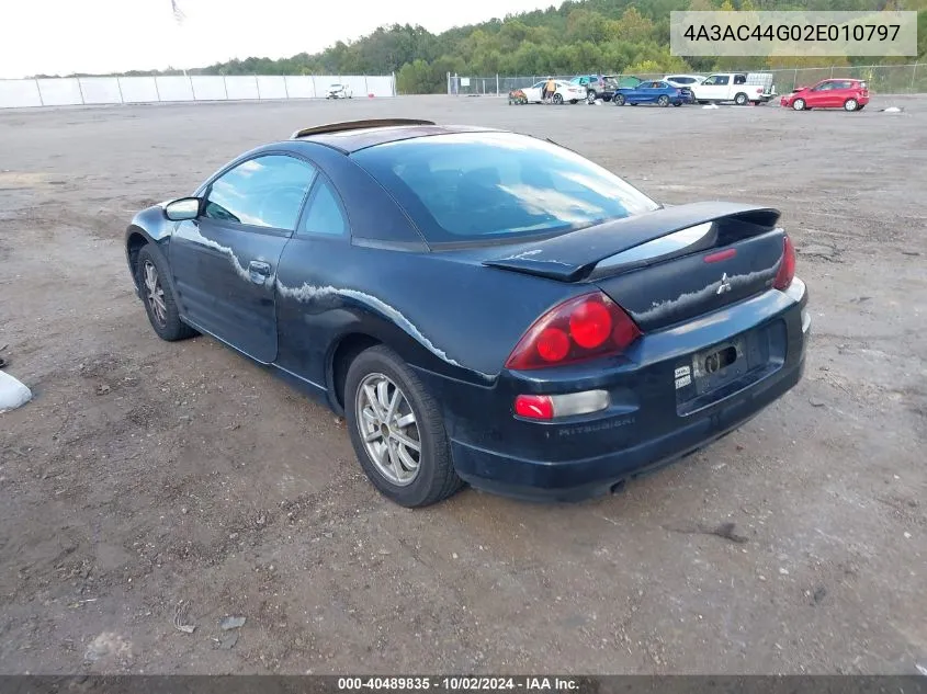 2002 Mitsubishi Eclipse Gs VIN: 4A3AC44G02E010797 Lot: 40489835