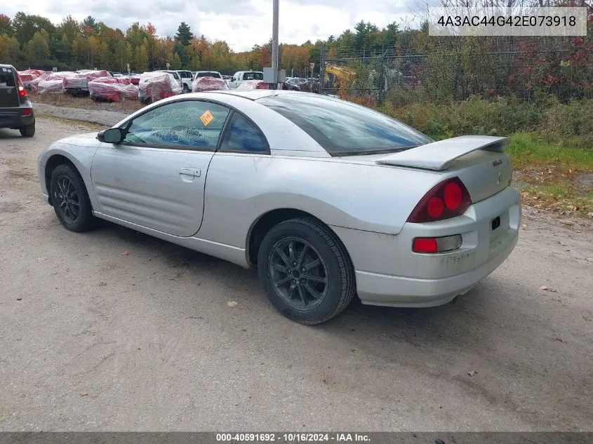 2002 Mitsubishi Eclipse Gs VIN: 4A3AC44G42E073918 Lot: 40591692