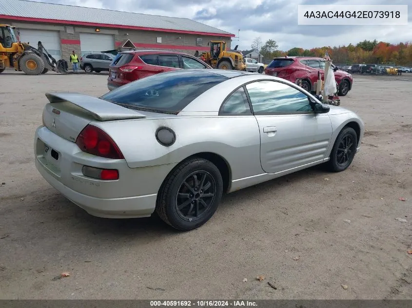 2002 Mitsubishi Eclipse Gs VIN: 4A3AC44G42E073918 Lot: 40591692