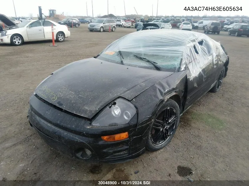 2003 Mitsubishi Eclipse Gts VIN: 4A3AC74H63E605634 Lot: 30048900