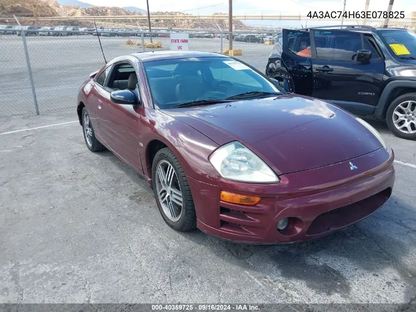 2003 Mitsubishi Eclipse Gts VIN: 4A3AC74H63E078825 Lot: 40359725