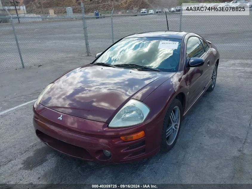 2003 Mitsubishi Eclipse Gts VIN: 4A3AC74H63E078825 Lot: 40359725