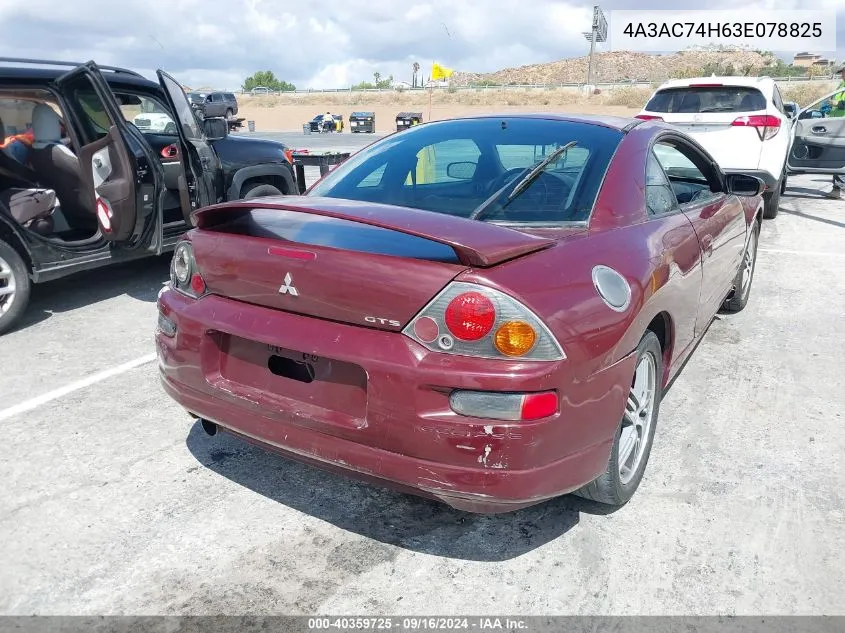 4A3AC74H63E078825 2003 Mitsubishi Eclipse Gts