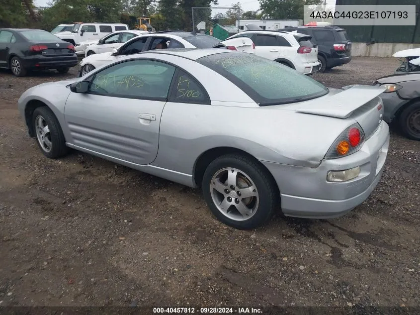 2003 Mitsubishi Eclipse Gs VIN: 4A3AC44G23E107193 Lot: 40457812