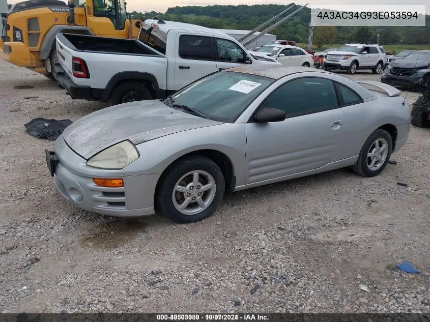 2003 Mitsubishi Eclipse Rs VIN: 4A3AC34G93E053594 Lot: 40503089