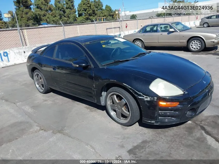 2003 Mitsubishi Eclipse Gs VIN: 4A3AC44G13E024936 Lot: 40566171