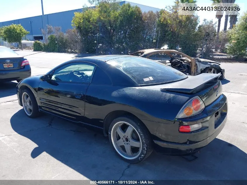 2003 Mitsubishi Eclipse Gs VIN: 4A3AC44G13E024936 Lot: 40566171