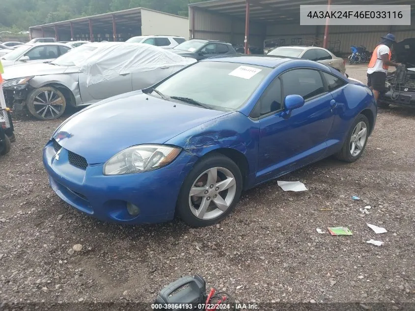 4A3AK24F46E033116 2006 Mitsubishi Eclipse Gs