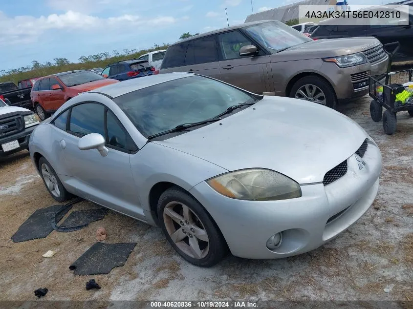 2006 Mitsubishi Eclipse Gt VIN: 4A3AK34T56E042810 Lot: 40620836