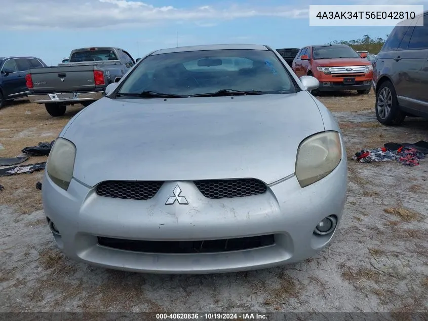 2006 Mitsubishi Eclipse Gt VIN: 4A3AK34T56E042810 Lot: 40620836