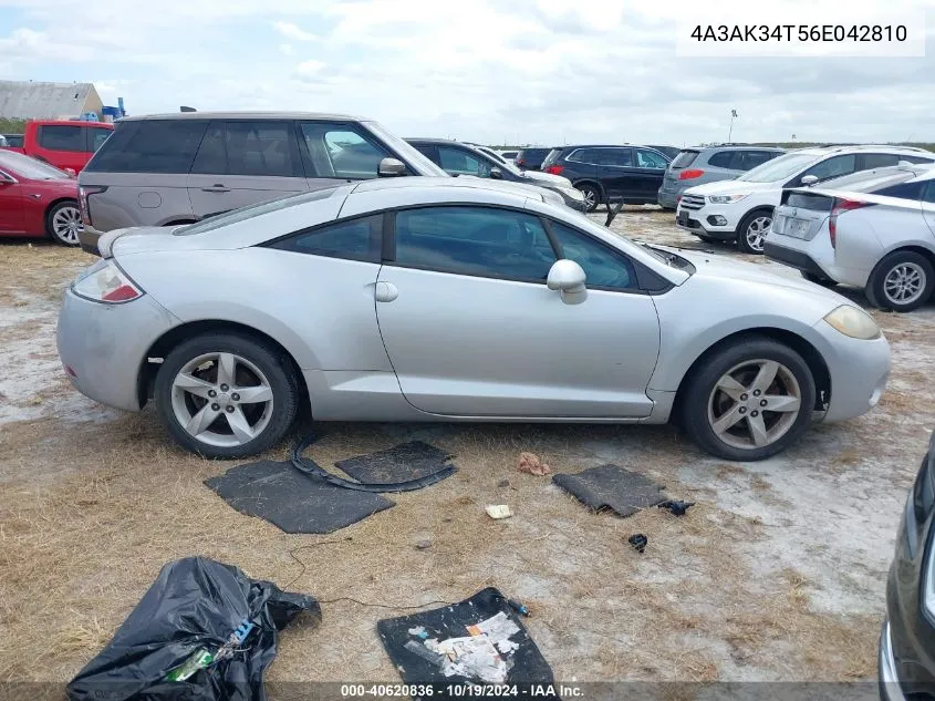 2006 Mitsubishi Eclipse Gt VIN: 4A3AK34T56E042810 Lot: 40620836