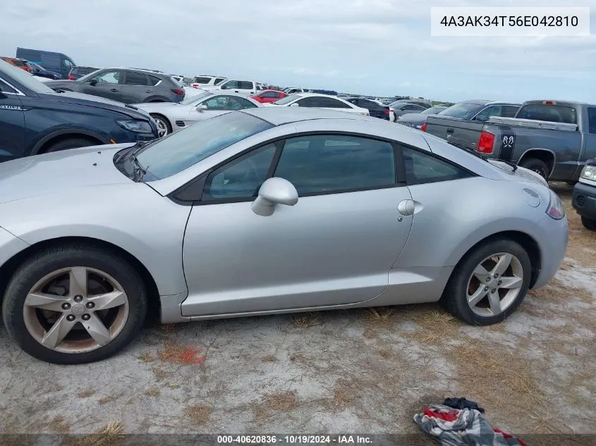 2006 Mitsubishi Eclipse Gt VIN: 4A3AK34T56E042810 Lot: 40620836