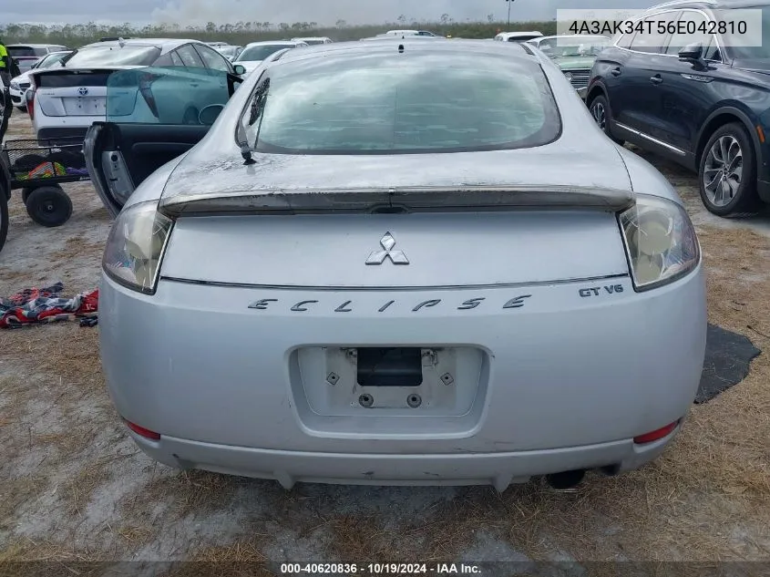 2006 Mitsubishi Eclipse Gt VIN: 4A3AK34T56E042810 Lot: 40620836