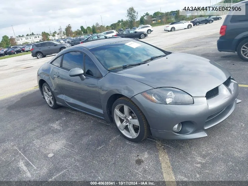 2006 Mitsubishi Eclipse Gt VIN: 4A3AK44TX6E042906 Lot: 40638341