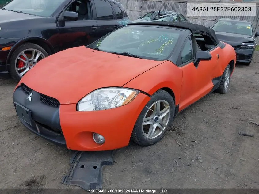 2007 Mitsubishi Eclipse VIN: 4A3AL25F37E602308 Lot: 12005688