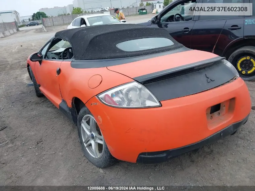 2007 Mitsubishi Eclipse VIN: 4A3AL25F37E602308 Lot: 12005688