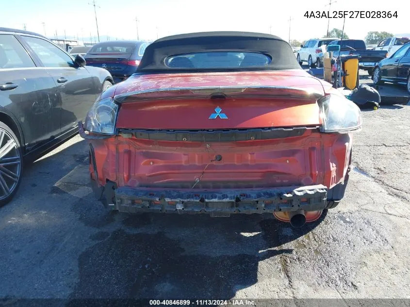 4A3AL25F27E028364 2007 Mitsubishi Eclipse Spyder Gs