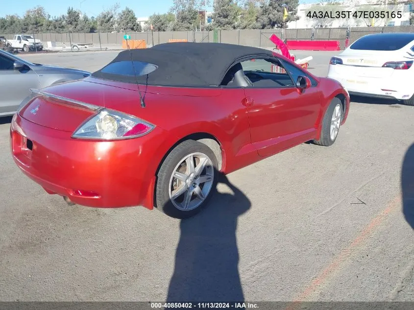 4A3AL35T47E035165 2007 Mitsubishi Eclipse Spyder Gt